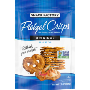 Snack Factory Original Pretzel Crisps, Non-GMO, 7.2 oz Resealable Bag featured image