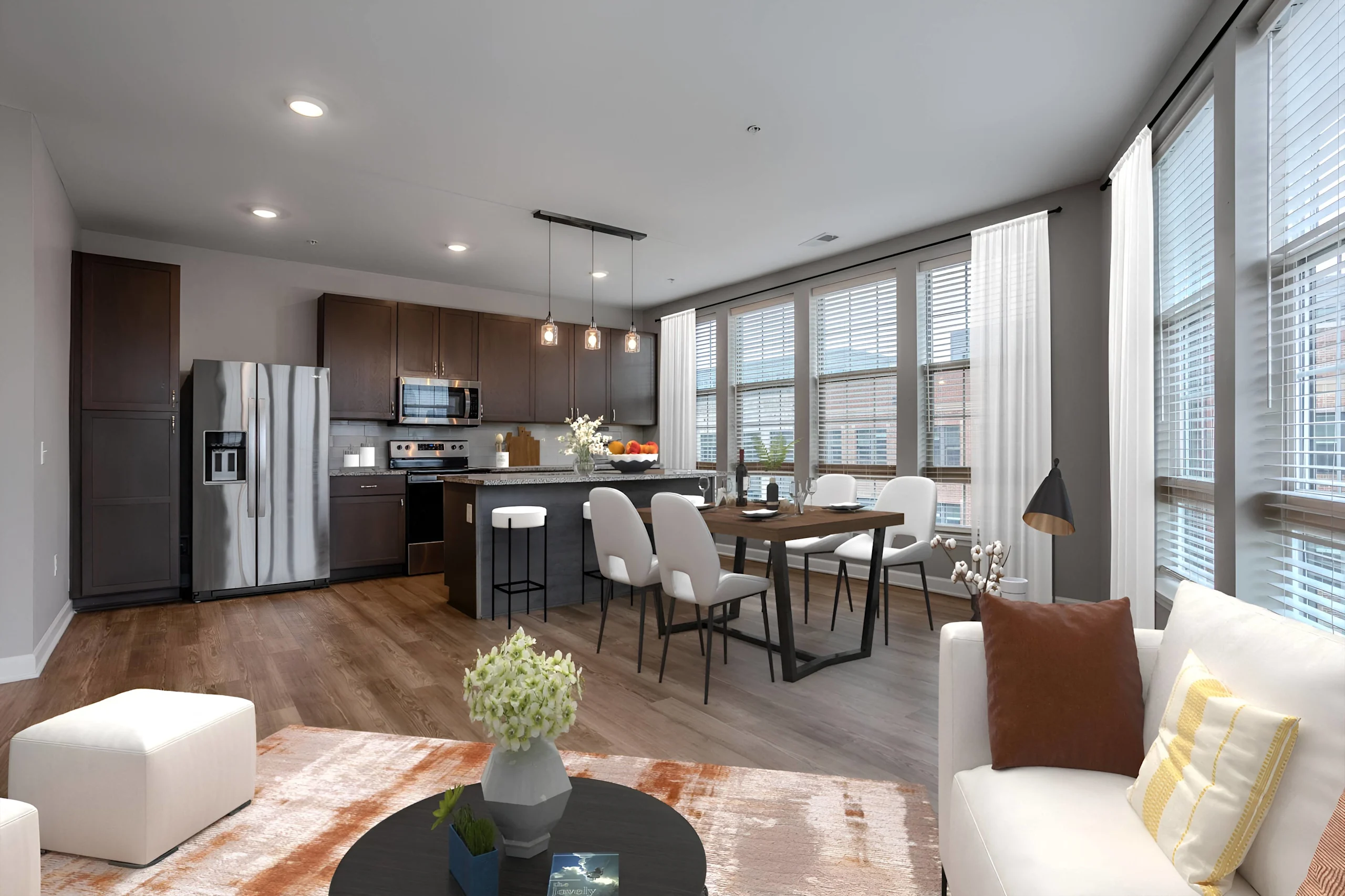 Open Space Kitchen and Living Area
