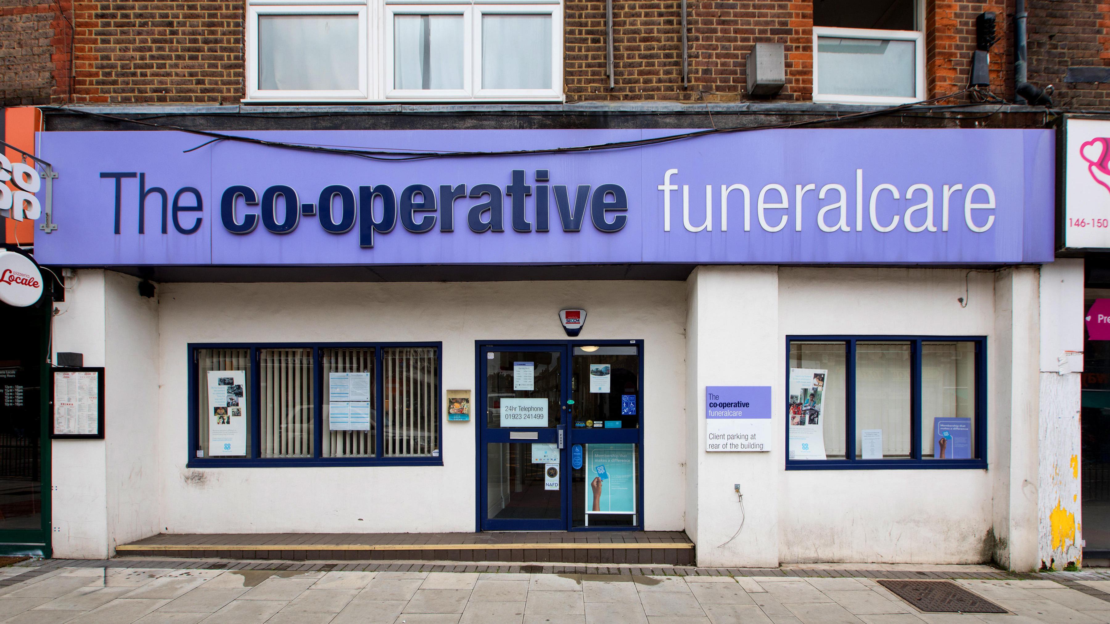 Watford St Albans Funeralcare Co-op Funeralcare, St Albans Rd. Watford 01923 241499