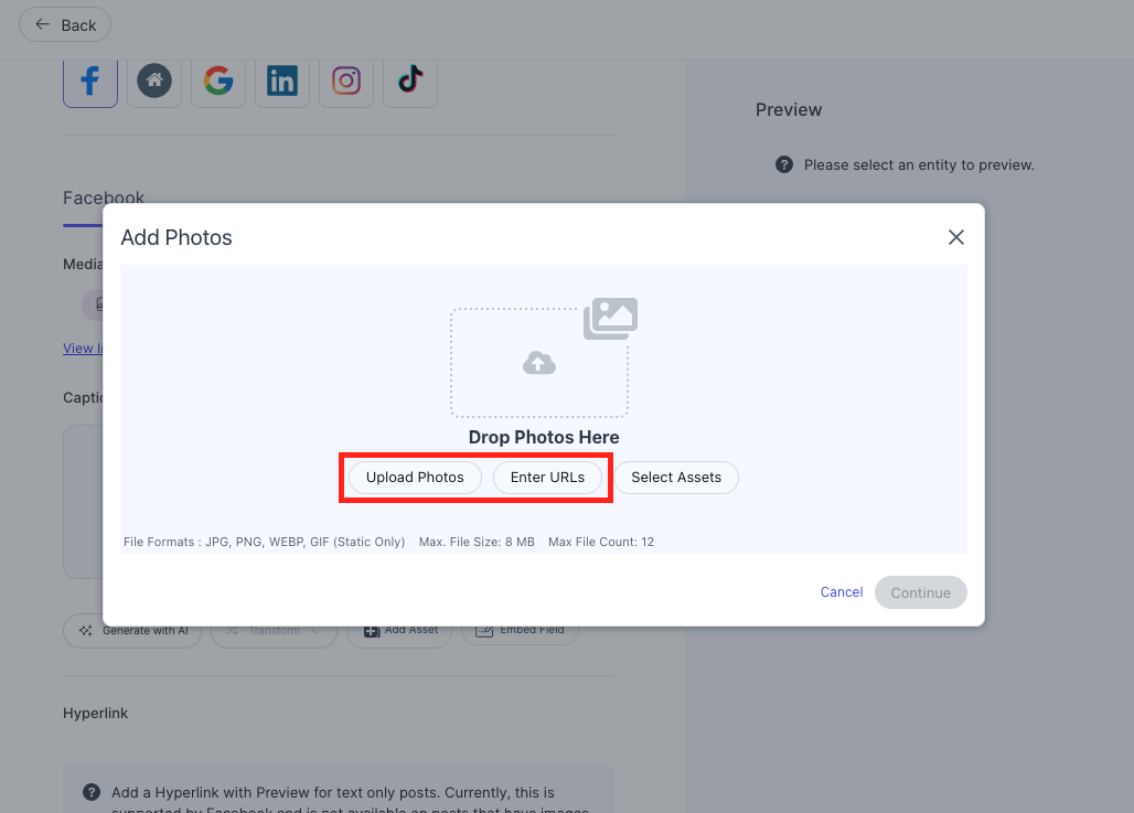 Image Upload Options