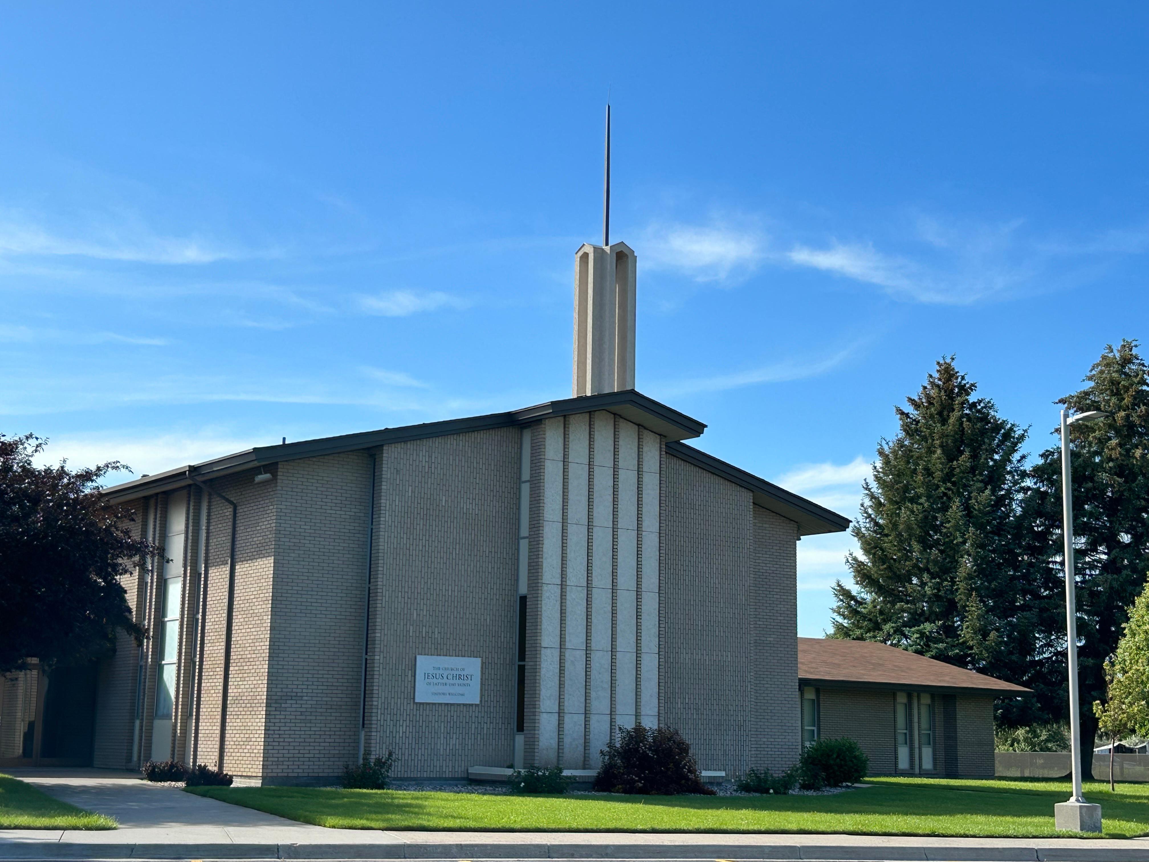Outside of the Fort Hall Building of The Church of Jesus Christ of Latter-Day Saints located at 333 South Treaty Hwy (US 91)
in Pocatello, ID.
