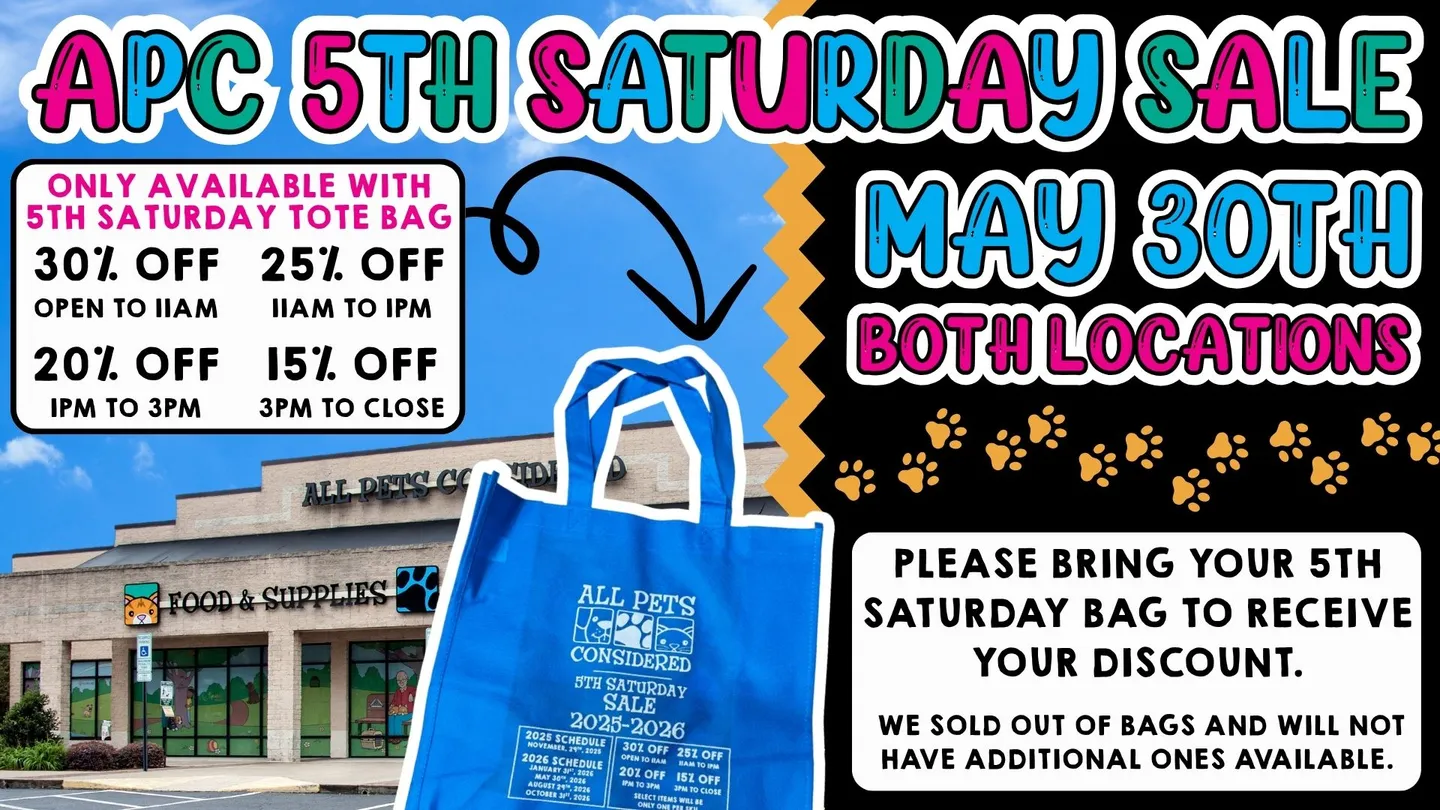 Image of Local Pet Event APC 5th Saturday Sale (Both Locations) Nearby