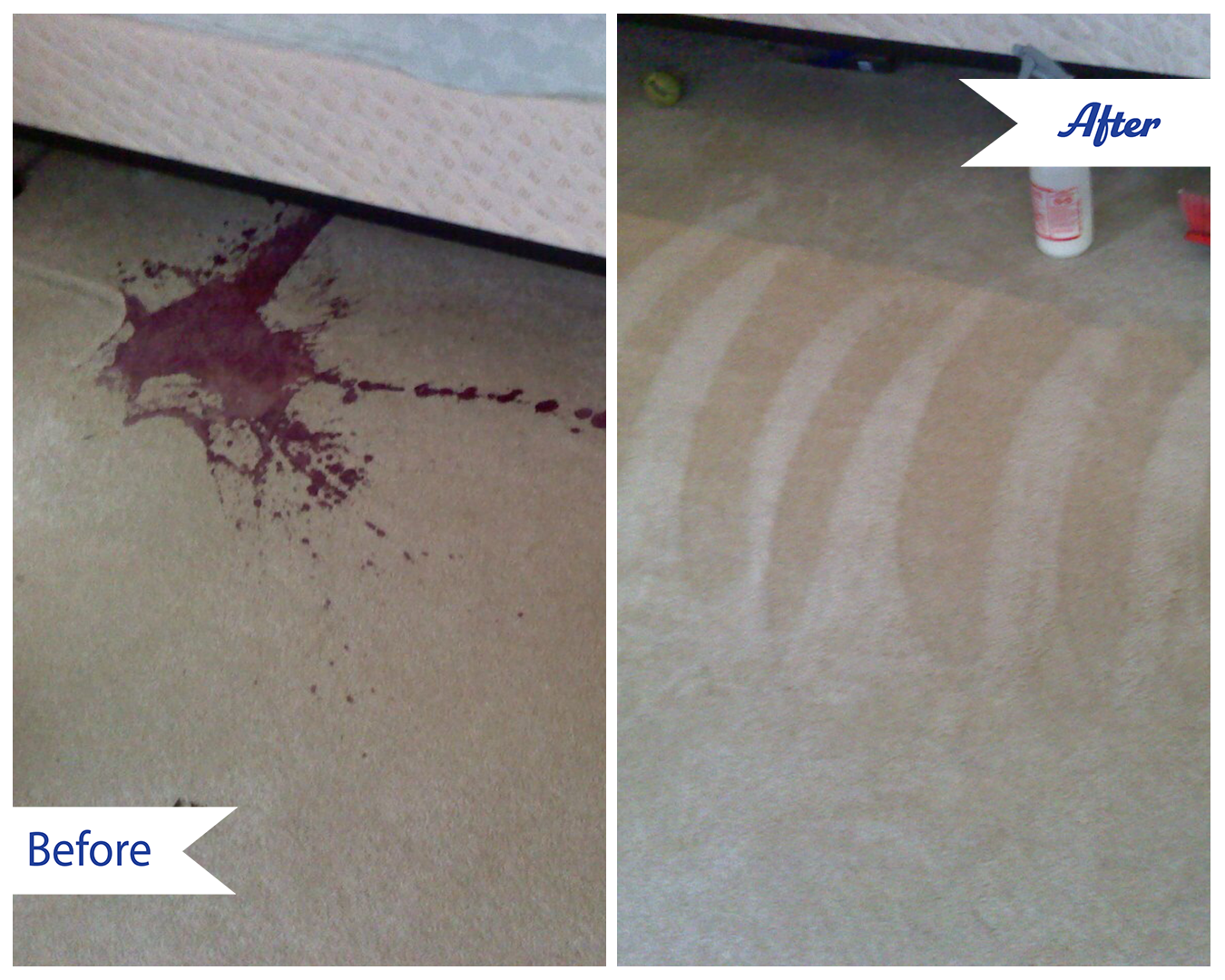 Before and after carpet cleaning in Simi Valley, Ca
