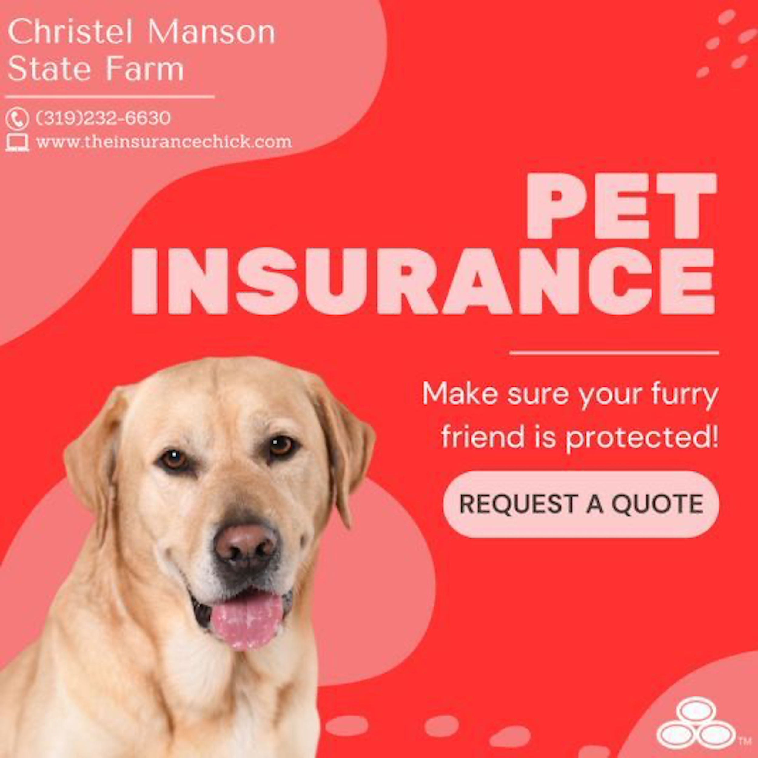 We all know accidents happen, even to our furry friends! Protect your pet (and your wallet!) with pet Insurance. Request a quote today and ensure your fur-ever friend gets the care they deserve.