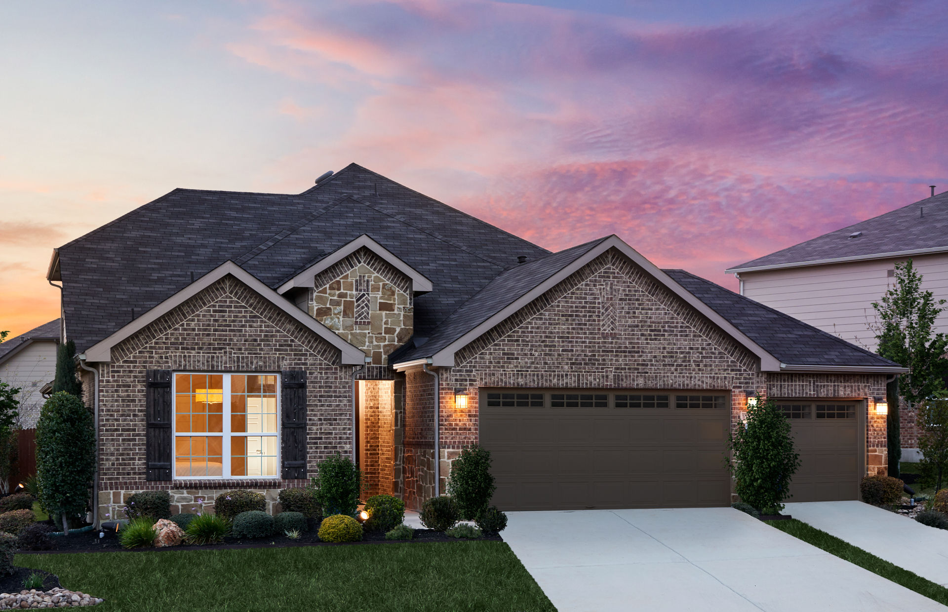 Exterior of Mooreville Model in Davis Ranch new construction community in San Antonio, Texas