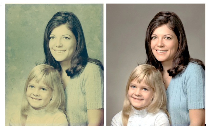 Photo restoration before/after