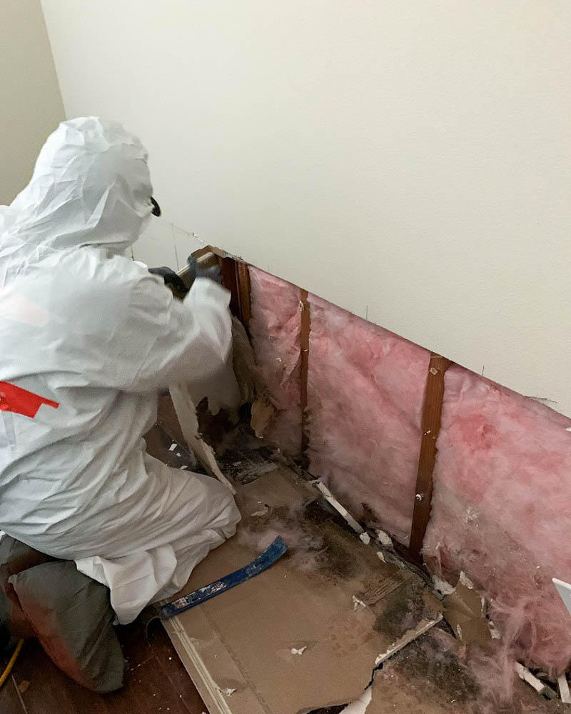 Flood cuts are common in water damaged home. They help us save the parts of the walls that aren't damaged, and replace as little as possible.
