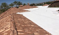 Multiple Surface Rooftop Being installed and updated in Paradise Valley, AZ