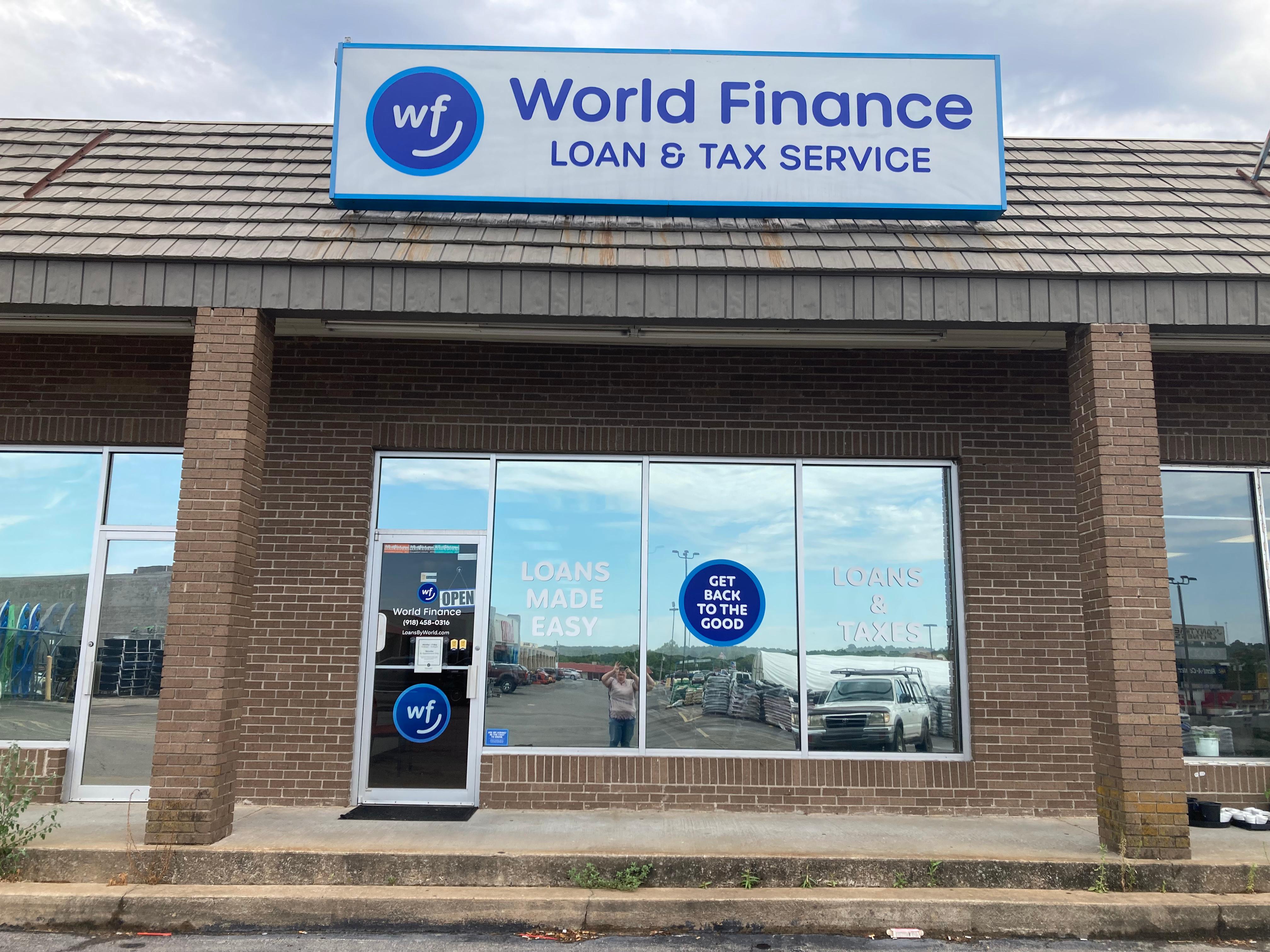 Front of Branch - Straight View World Finance Tahlequah (918)458-0316