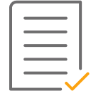 Check marked document icon.