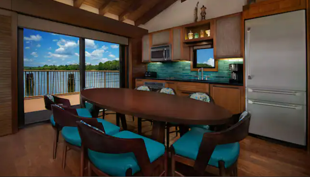 Disney's Polynesian Village Resort Bungalow 1 King Bed and 1 Queen Bed and 1 Queen-Size Pull Down Bed and 2 Single Pull Down Beds Kitchen
