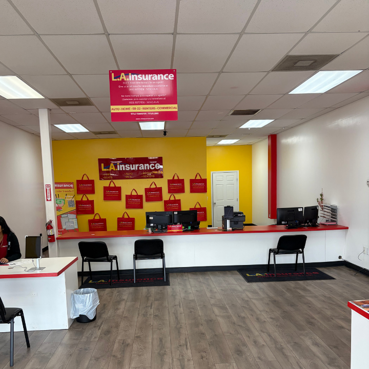 Interior of the L.A. Insurance Agency located at 8607 Long Point Rd in TX 