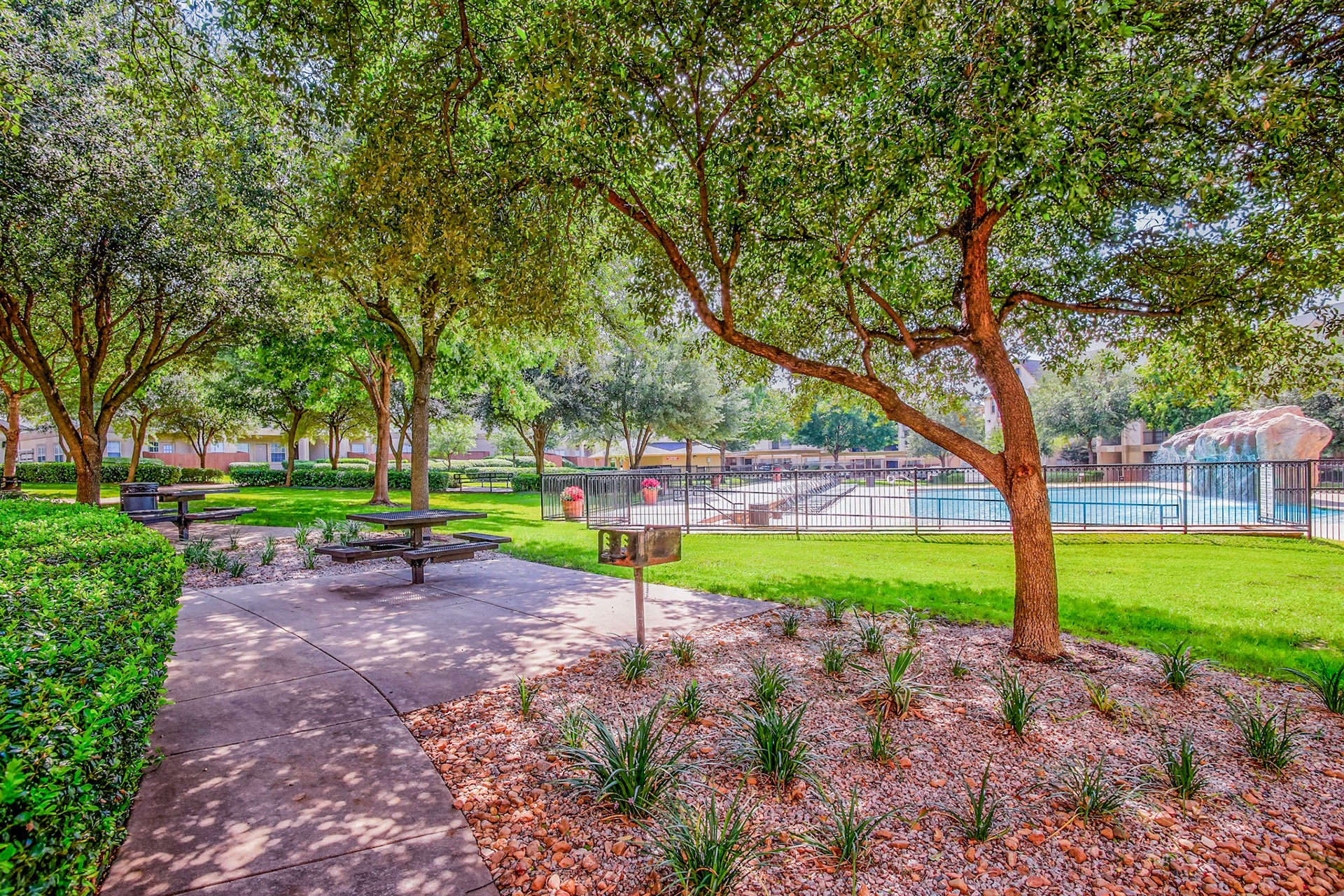 Grilling station and picnic area