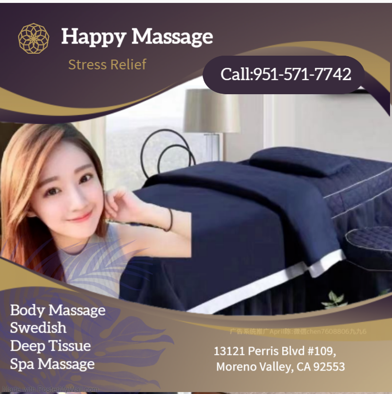 It's Monday morning blues & you've definitely got them. You're back at work, 
trying to complete the work from last week. But you're still getting more work. 
Your shoulders, back, neck are tense & sore. Stop by Happy Massage, you will be glad you did!
