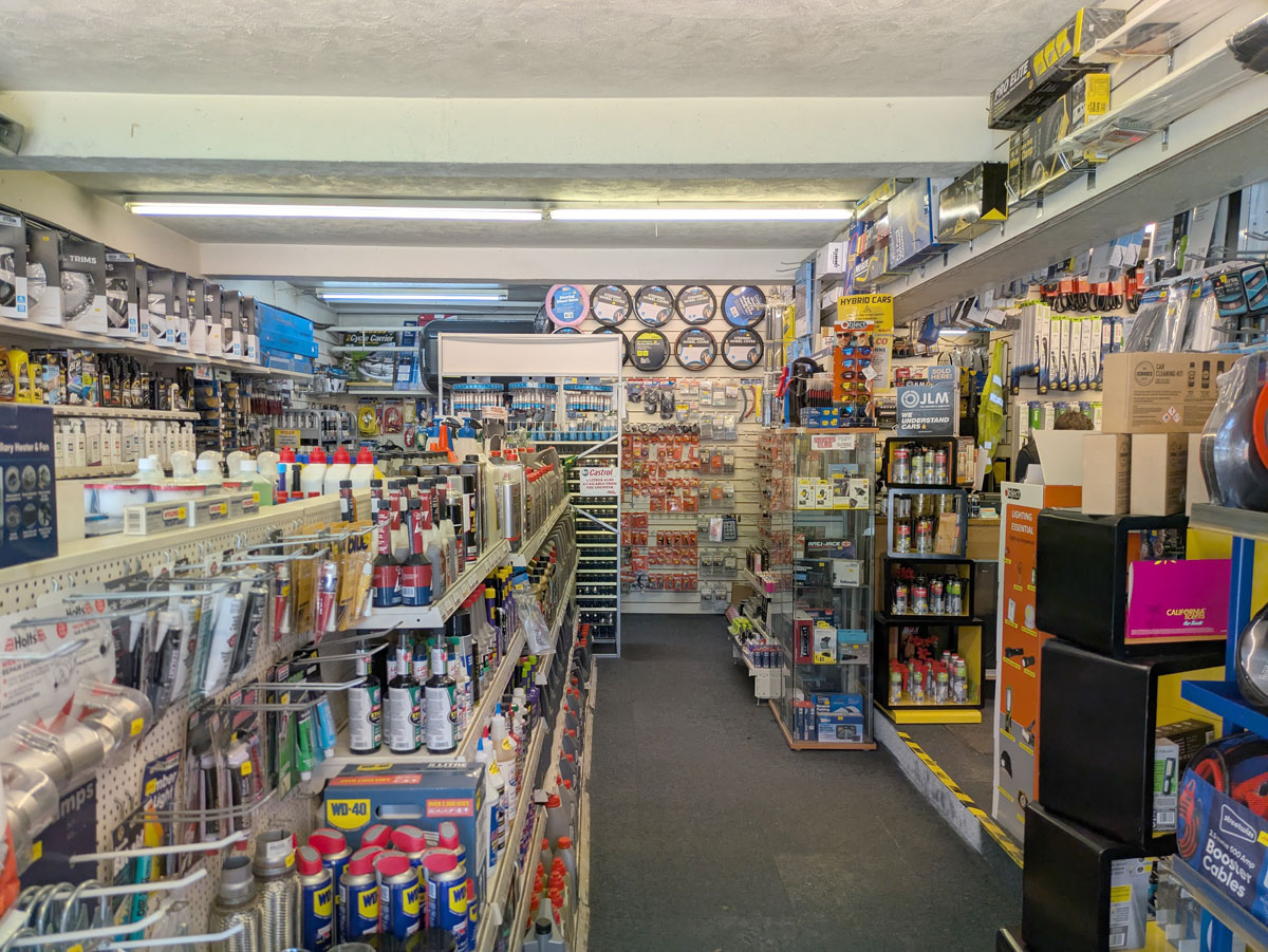 A photograph of inside Wilco Motor Spares, The Jamb, Corby
