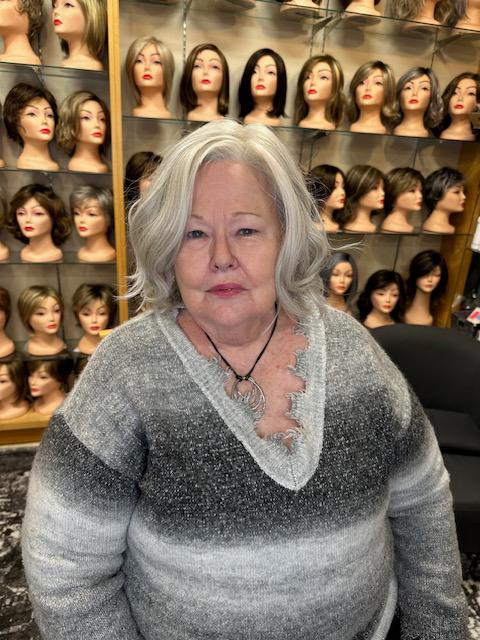I absolutely love this new wig by Ellen Wille that Sue is wearing. It’s light and airy and the curls Merle Norman Cosmetics, Wigs and Boutique Antioch (224)788-8820