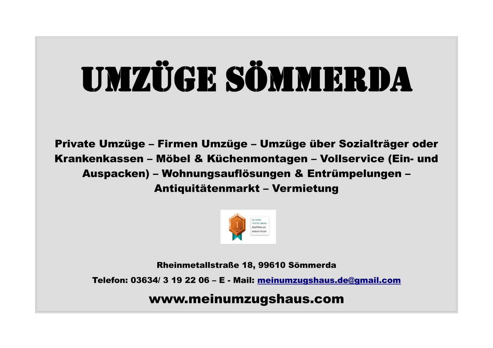 Umzüge Sömmerda in Sömmerda - Logo