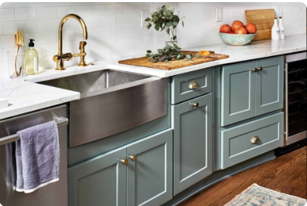 Using only the highest quality paint, Kitchen Makeover will re-spray and refinish your cabinets to cut down on remodeling cost and time. Bring a fresh new look to your cabinets today.
