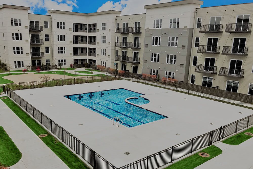 Swimming Pool and Community Aerial View