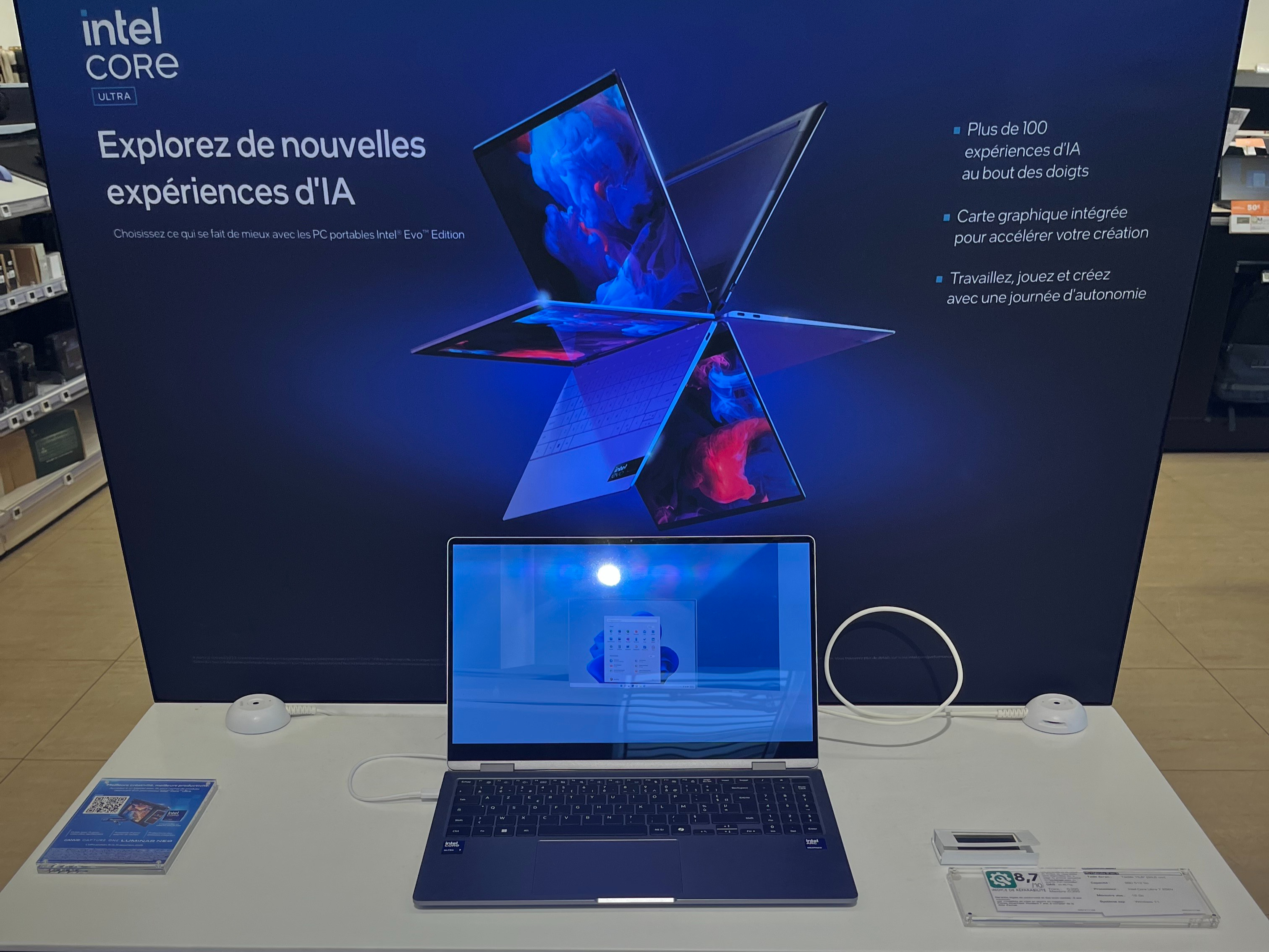 Tête de gondole Intel Core 9 Ultra
Mise en avant Asus Zenbook 14 Oled
Ordinateur Portable Asus