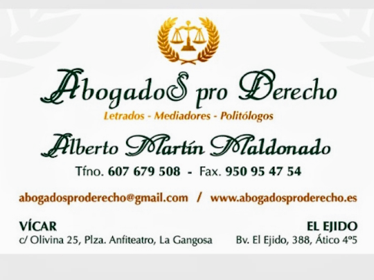 Foto de Abogados PRO Derecho - Lic. Alberto Martín Maldonado Vícar