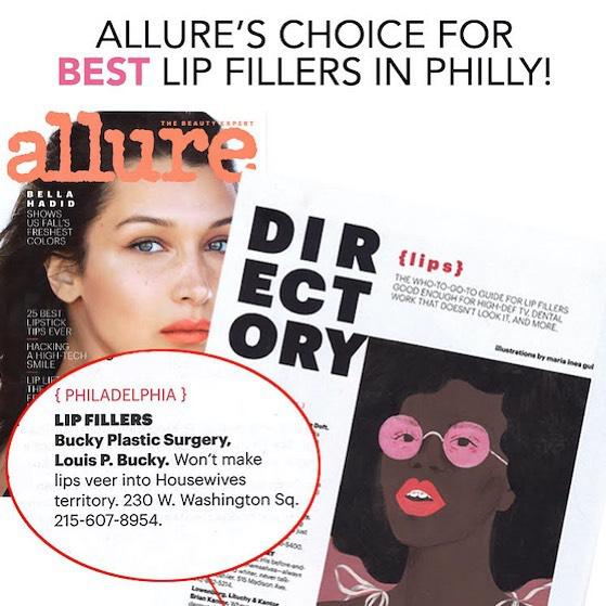 Bucky Plastic Surgery Voted Best Choice for Lip Fillers in Philly Louis P. Bucky, MD, FACS Philadelphia (215)829-6320