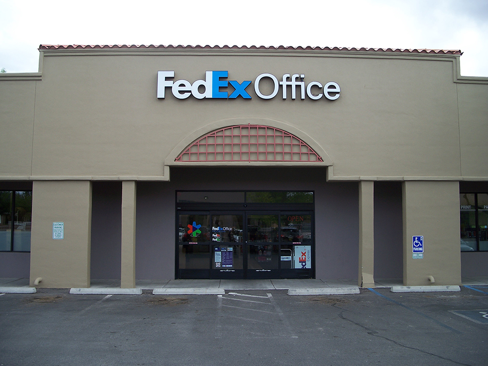 Exterior photo of FedEx Office location at 1001 E University Ave\t Print quickly and easily in the s FedEx Office Print & Ship Center Las Cruces (575)522-5758