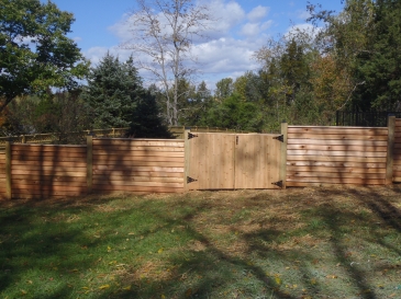 Custom Cedar Siding style fence