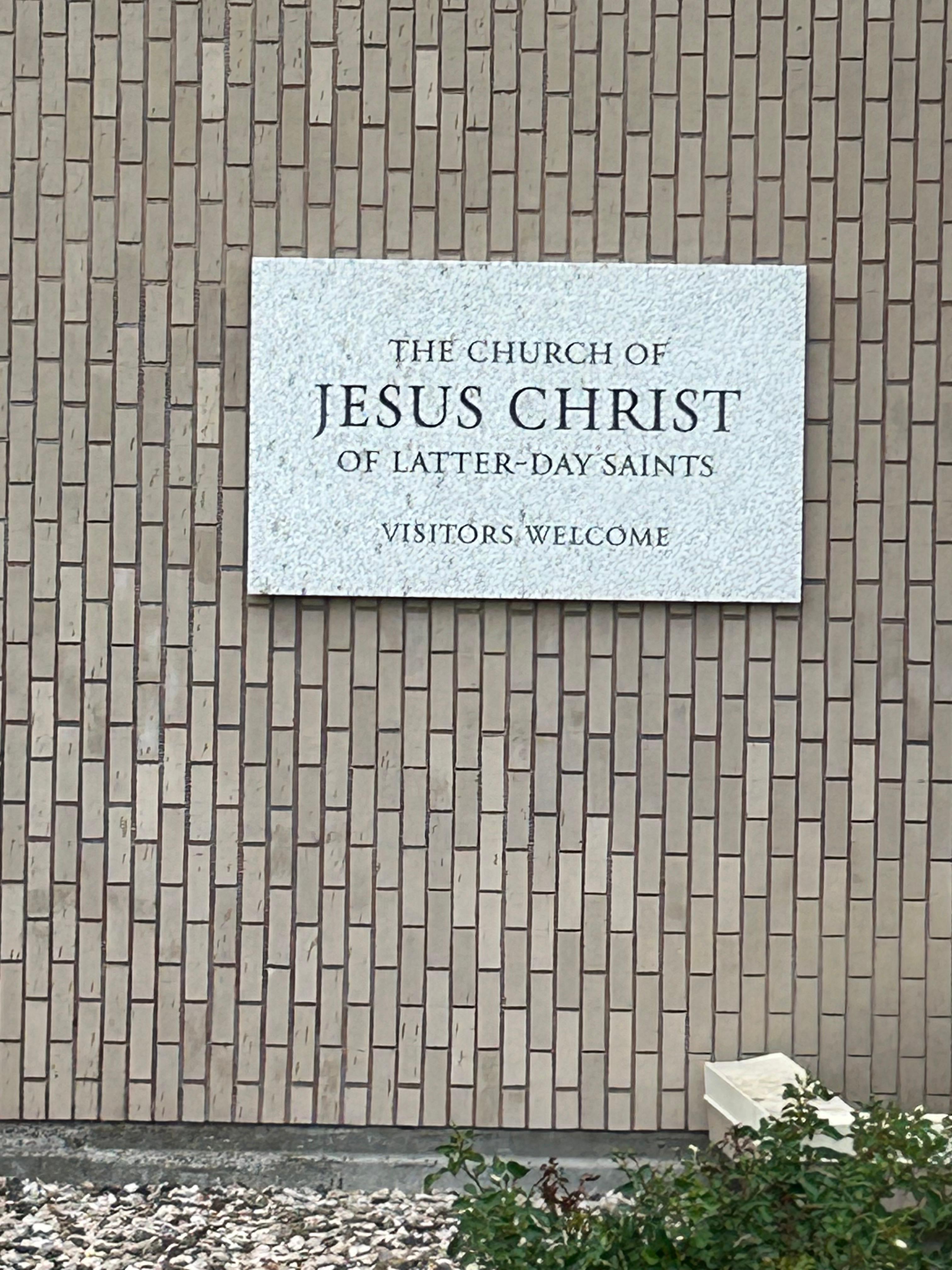Plaque on the outside of the Fort Hall Building of The Church of Jesus Christ of Latter-Day Saints located at 333 South Treaty Hwy (US 91)
in Pocatello, ID. Visitors Welcome.