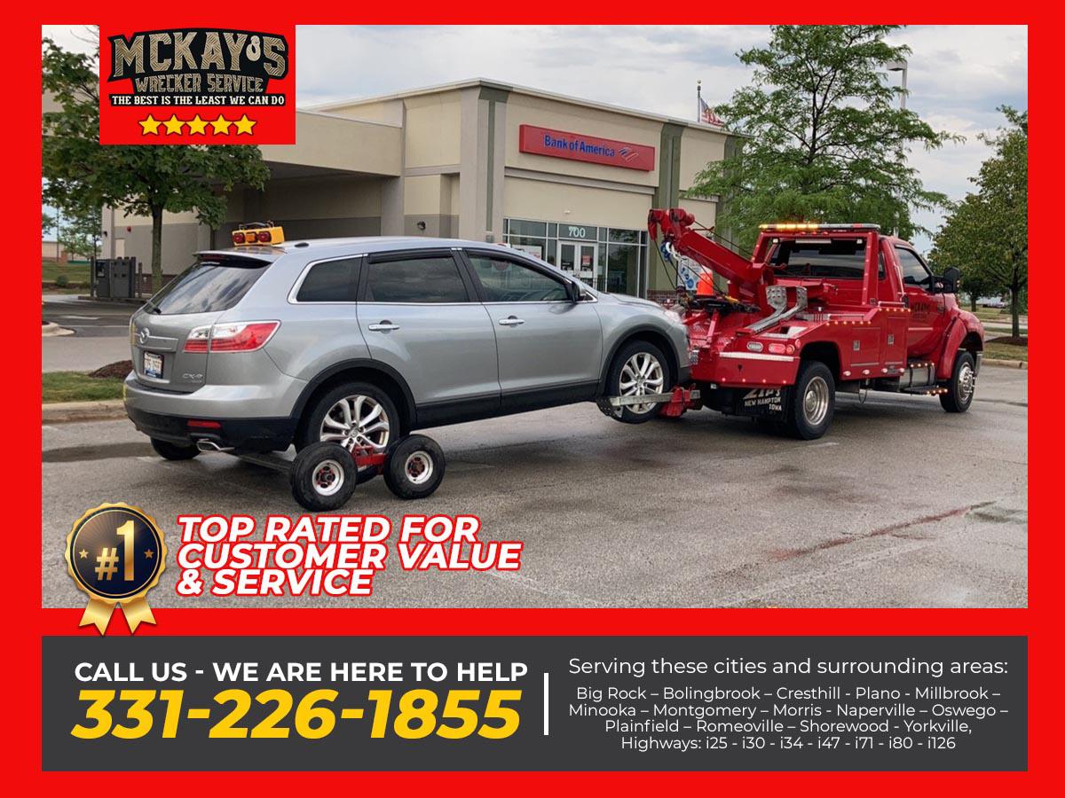 Our tow trucks and drivers are fully licensed and insured for your protection. Call us at 331-226-1855.
