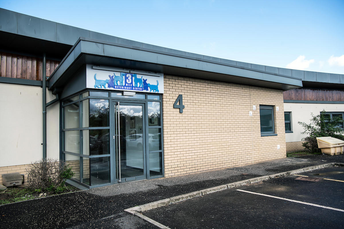 Front exterior with parking area 3 Mile Veterinary Centre - Glasgow Glasgow 01418 838118
