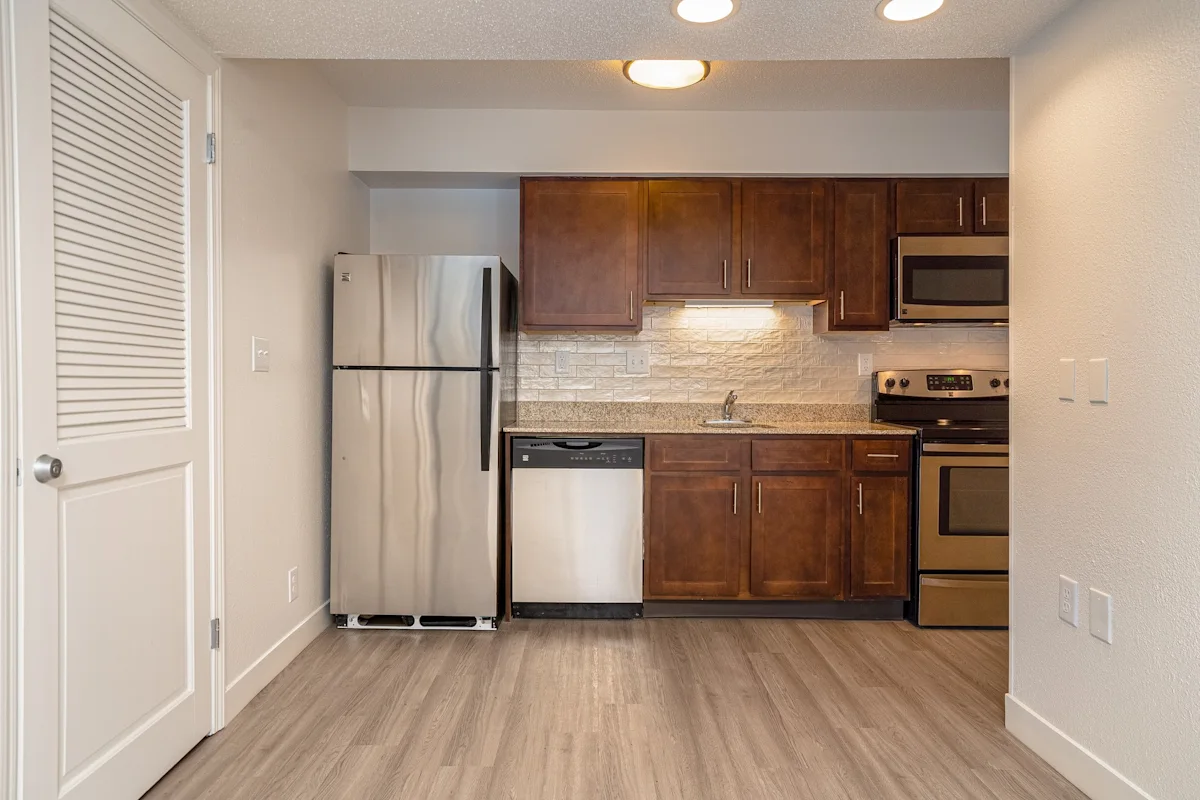 Kitchen at AVIA Lofts on Victors Way in Ann Arbor, MI