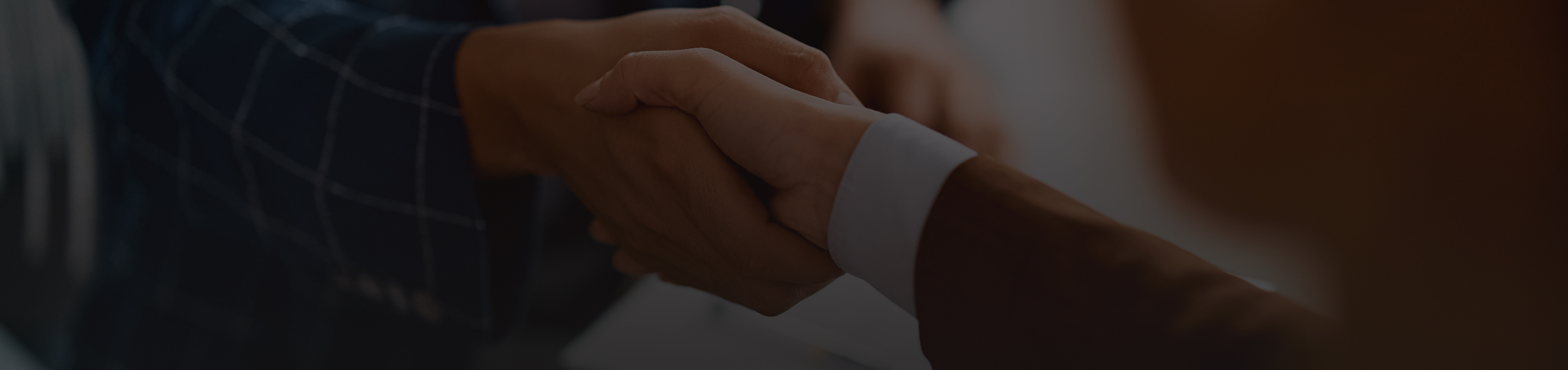 Close-up of two people shaking hands.