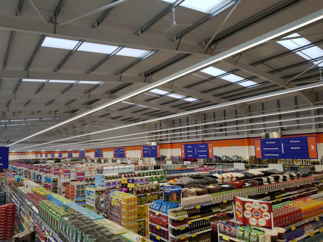 A high level shot of B&M Newbold before its official opening day