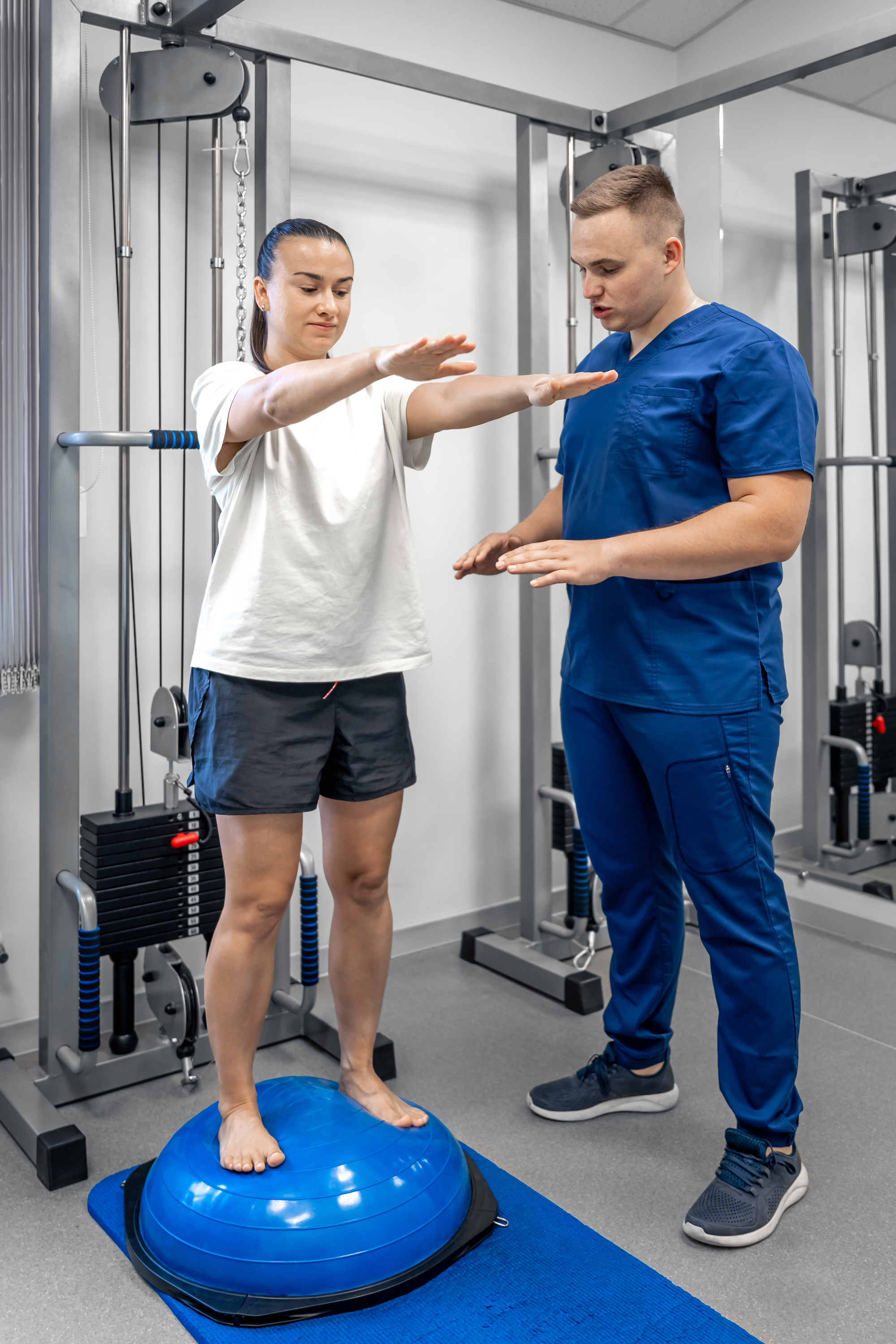 A patient at a physical therapy appointment in Providence UT