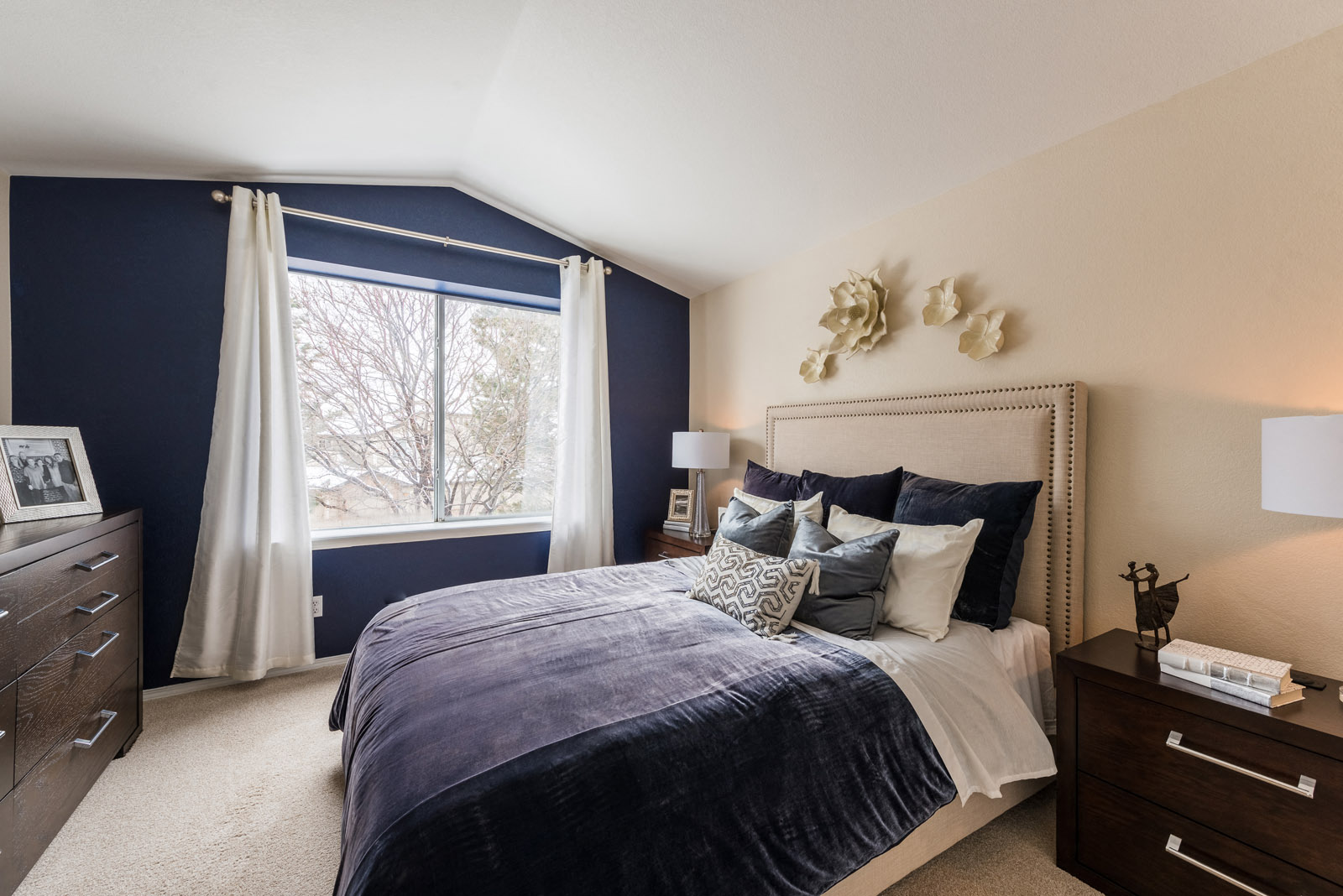 Bedroom with large windows