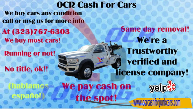 Images OCR CASH FOR CARS/ CASH FOR JUNK CARS