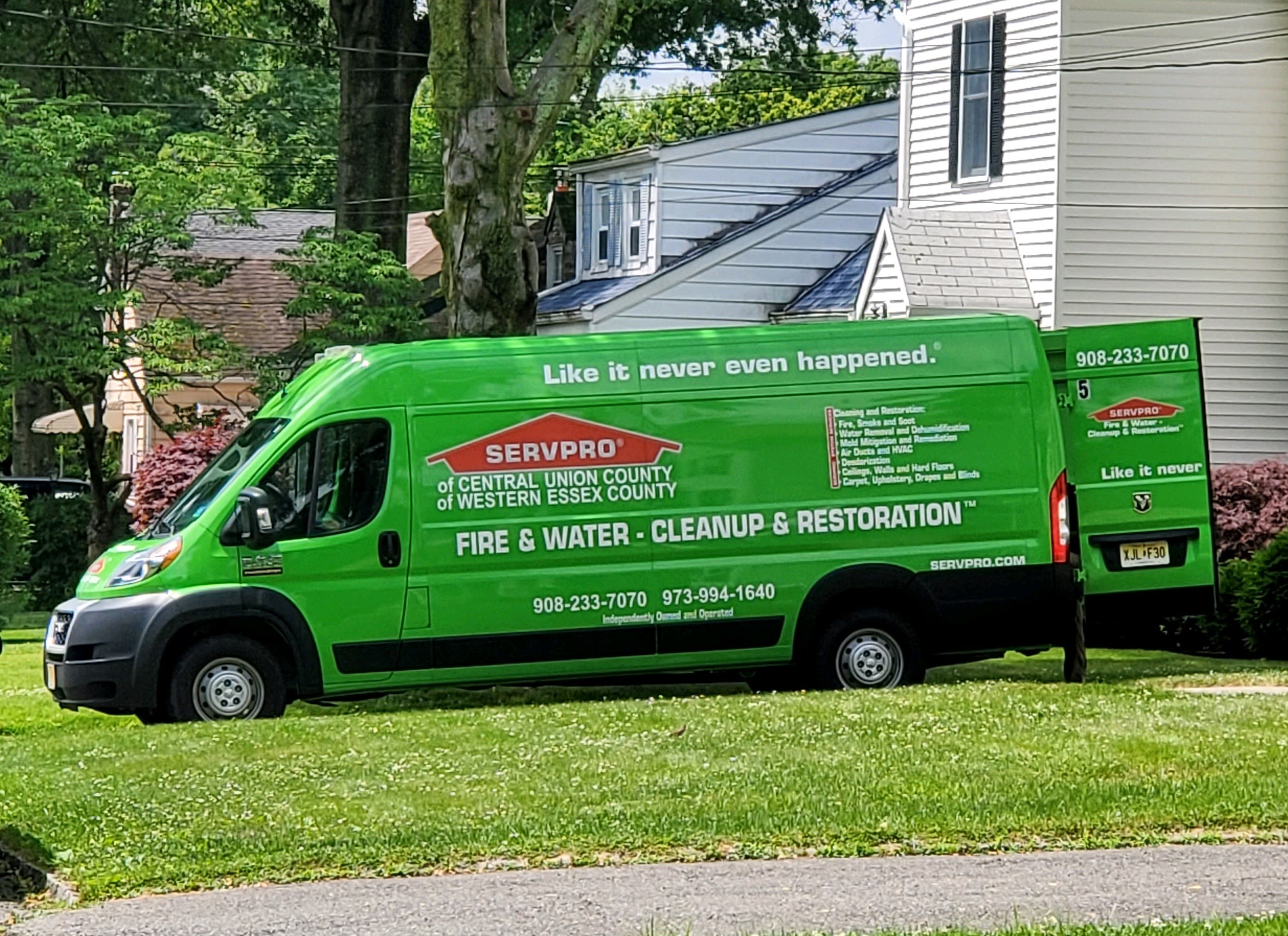 SERVPRO Team Spinner van of Central Union County and Western Essex