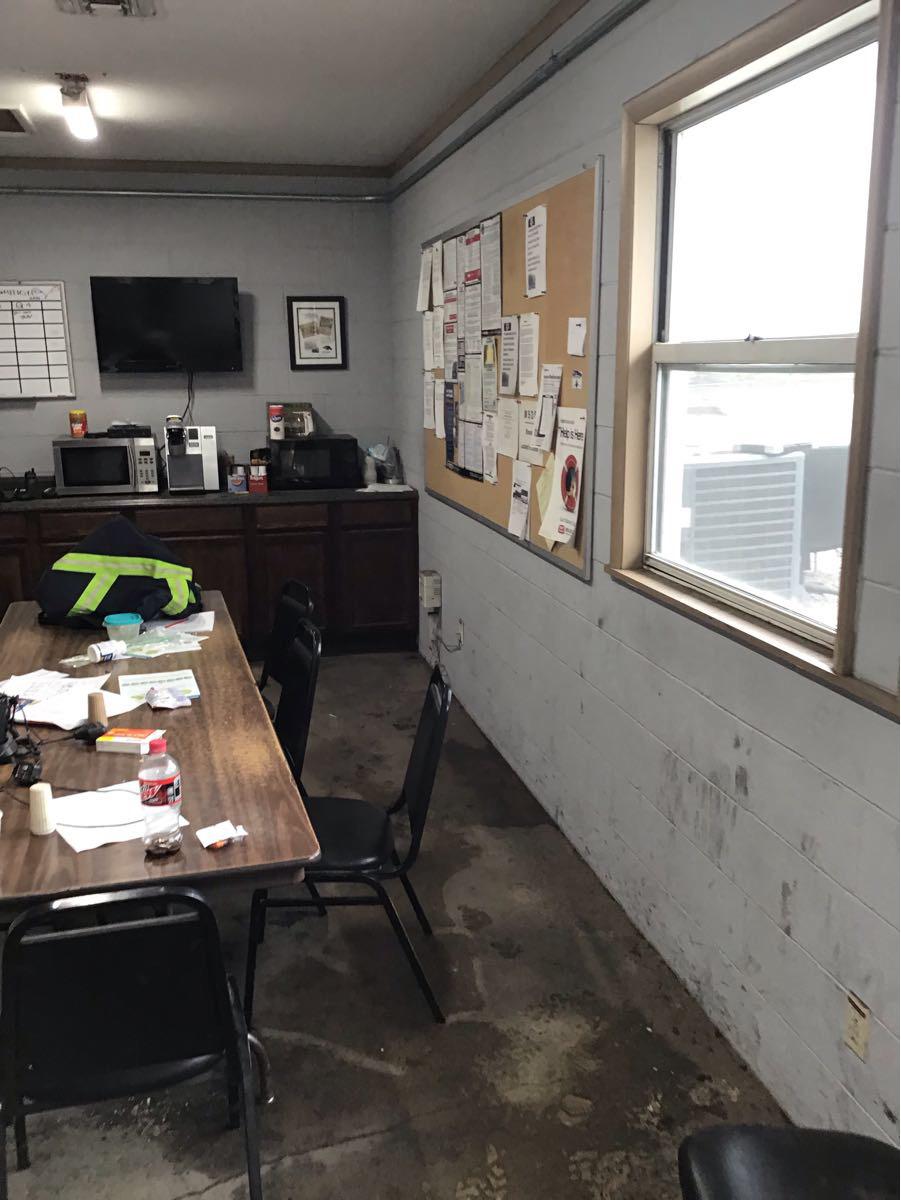 Working hard to get this commercial office space back to its pre-loss condition after water loss.