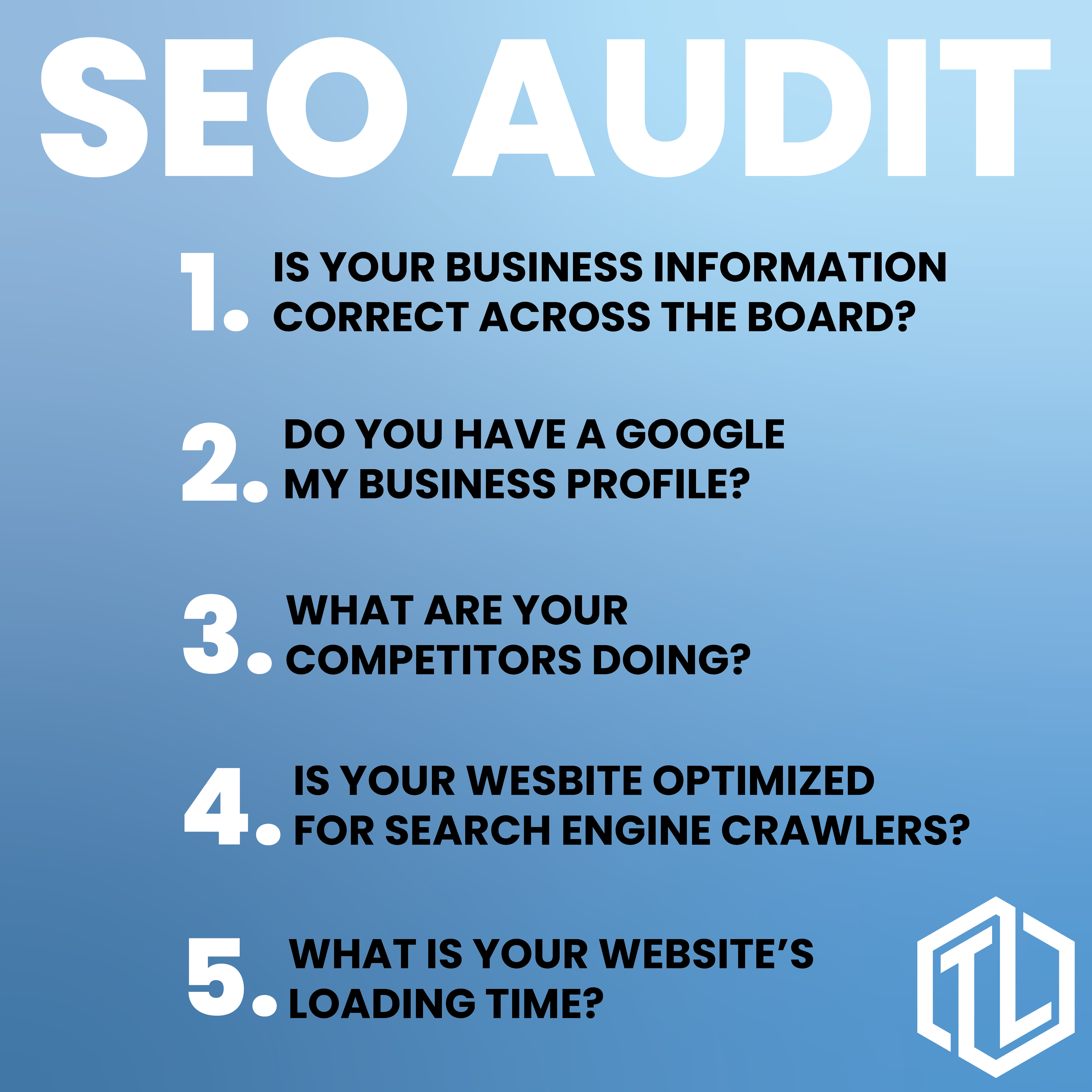 When auditing your SEO, look at things like: