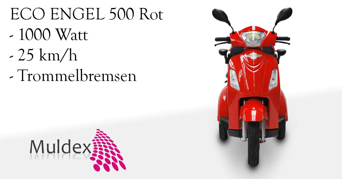 Eco Engel 500 Rot 1000 Watt 25 km h / E-Roller Seniorenmobil