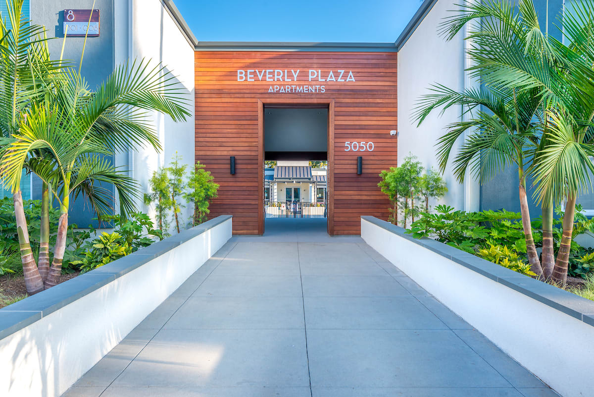 Building exterior at Beverly Plaza Apartments