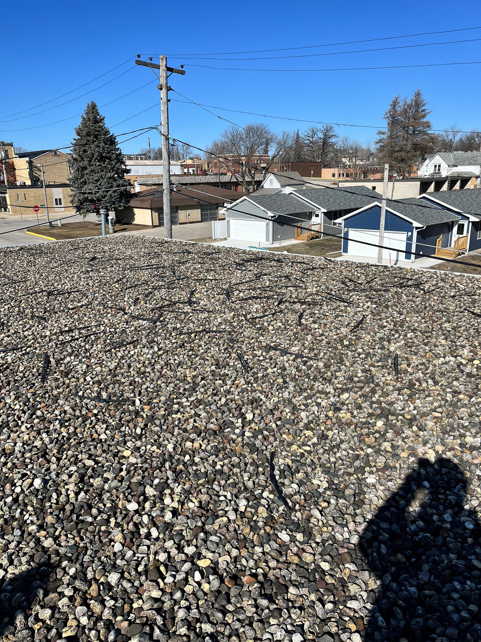 Commercial Roof Inspection on an EPDM rubber roof system in Forest City, Iowa that is over 20 years old.