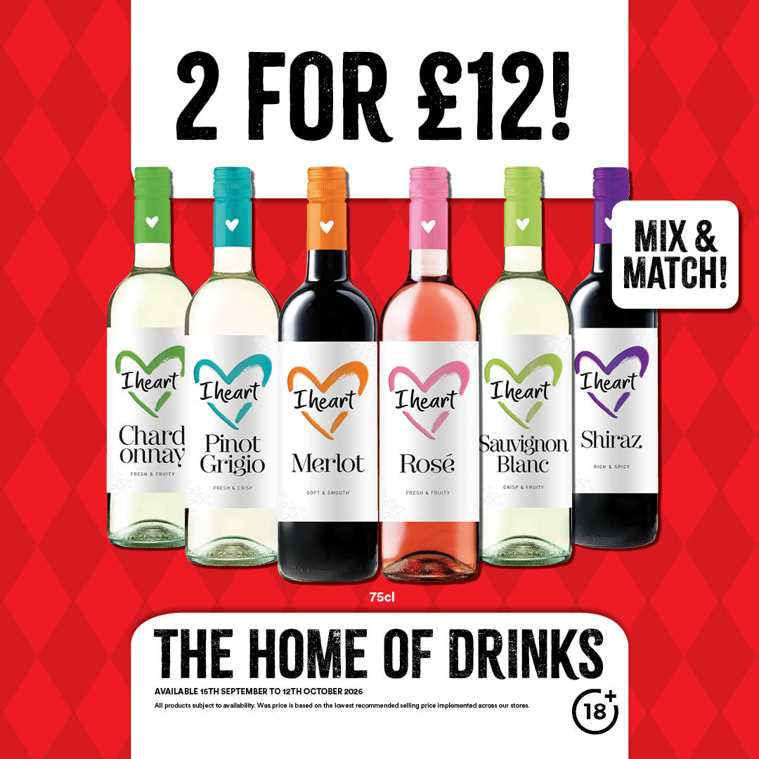 2 for &pound;12 on I Heart Wines