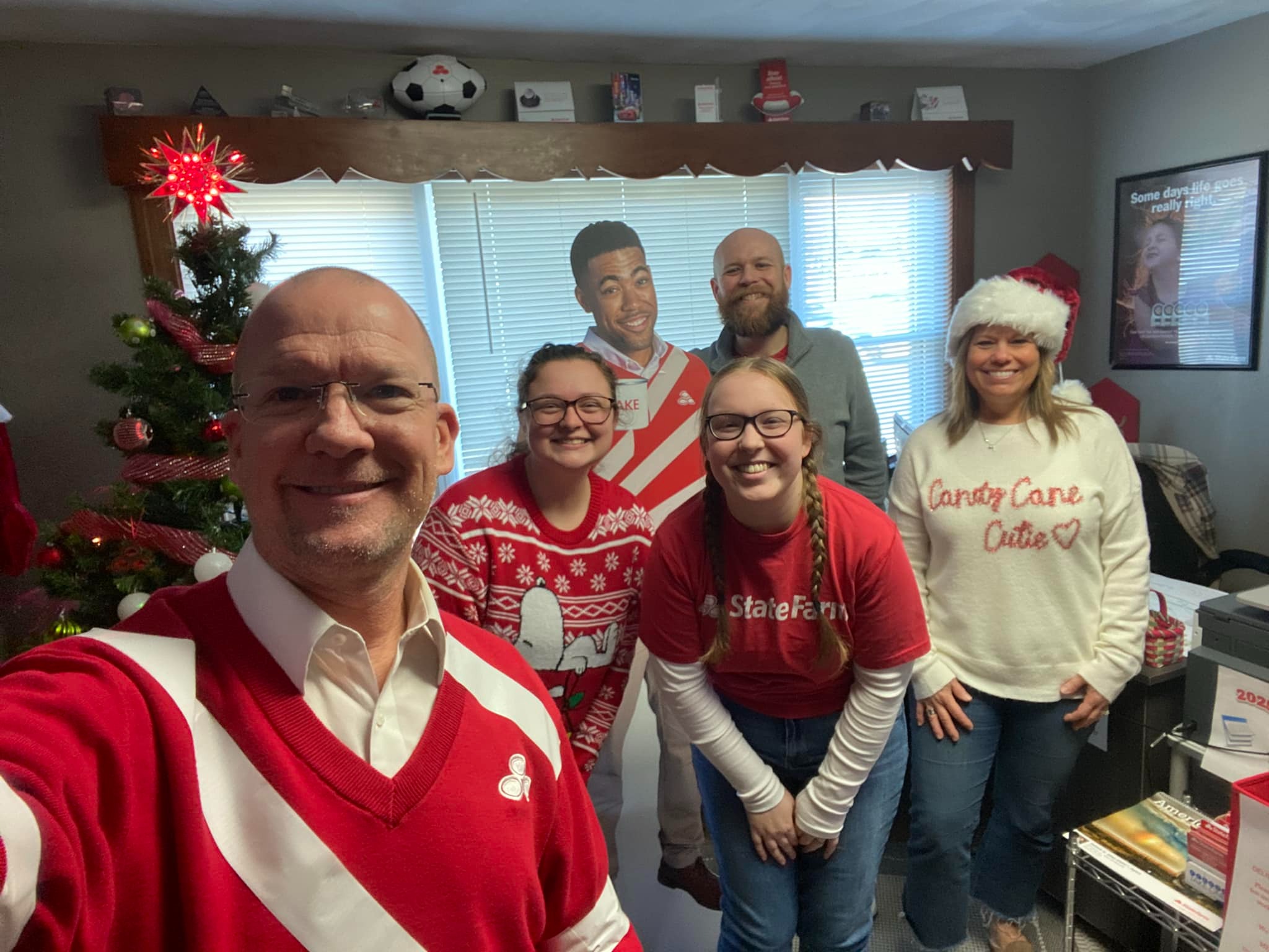 Candy Cane day! Even Jake showed some Christmas spirit today ￼! The winner of the daily participation prize is Dustin! He got a lot of peppermint treats and one even sweet smelling green one!