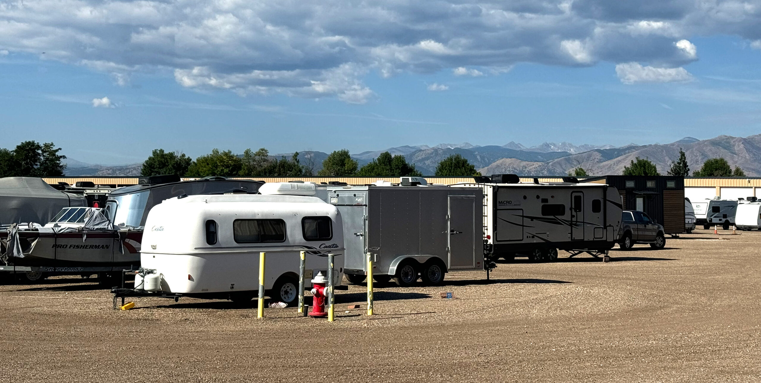 Open vehicle parking outside of Boulder, Colorado