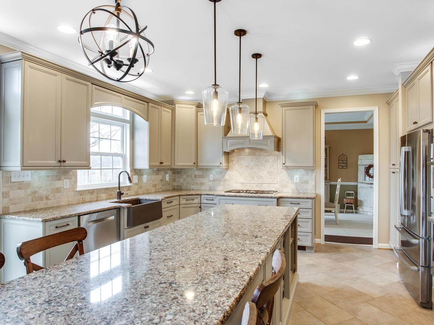 Go long on kitchen islands...taking advantage of bringing more people into your space or creating more of work area in your kitchen.