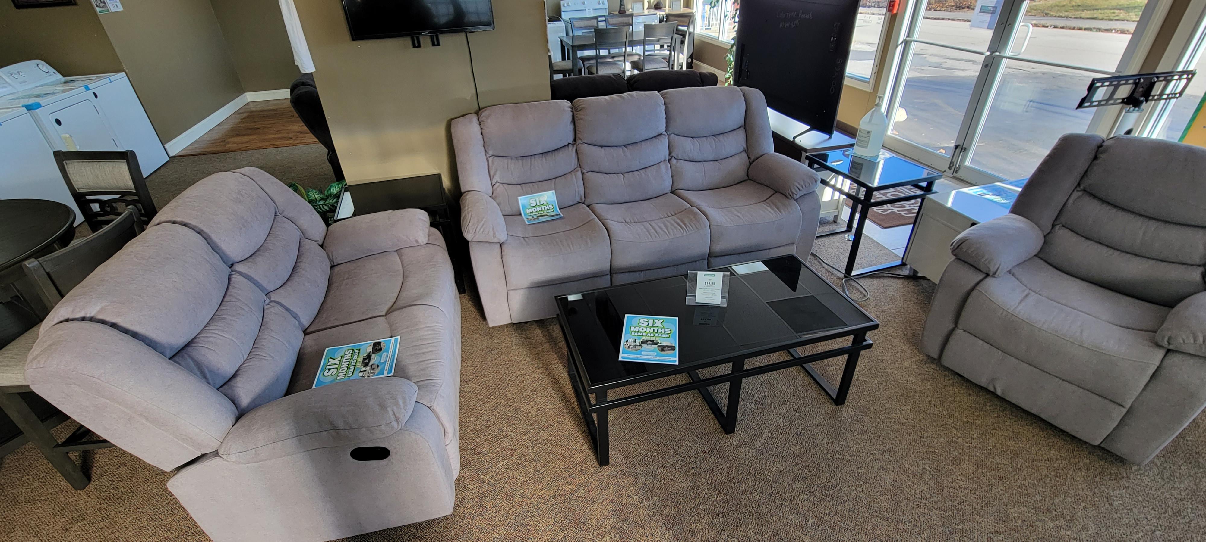 3 Piece living room set. Room for the guest and your chair just for yourself.