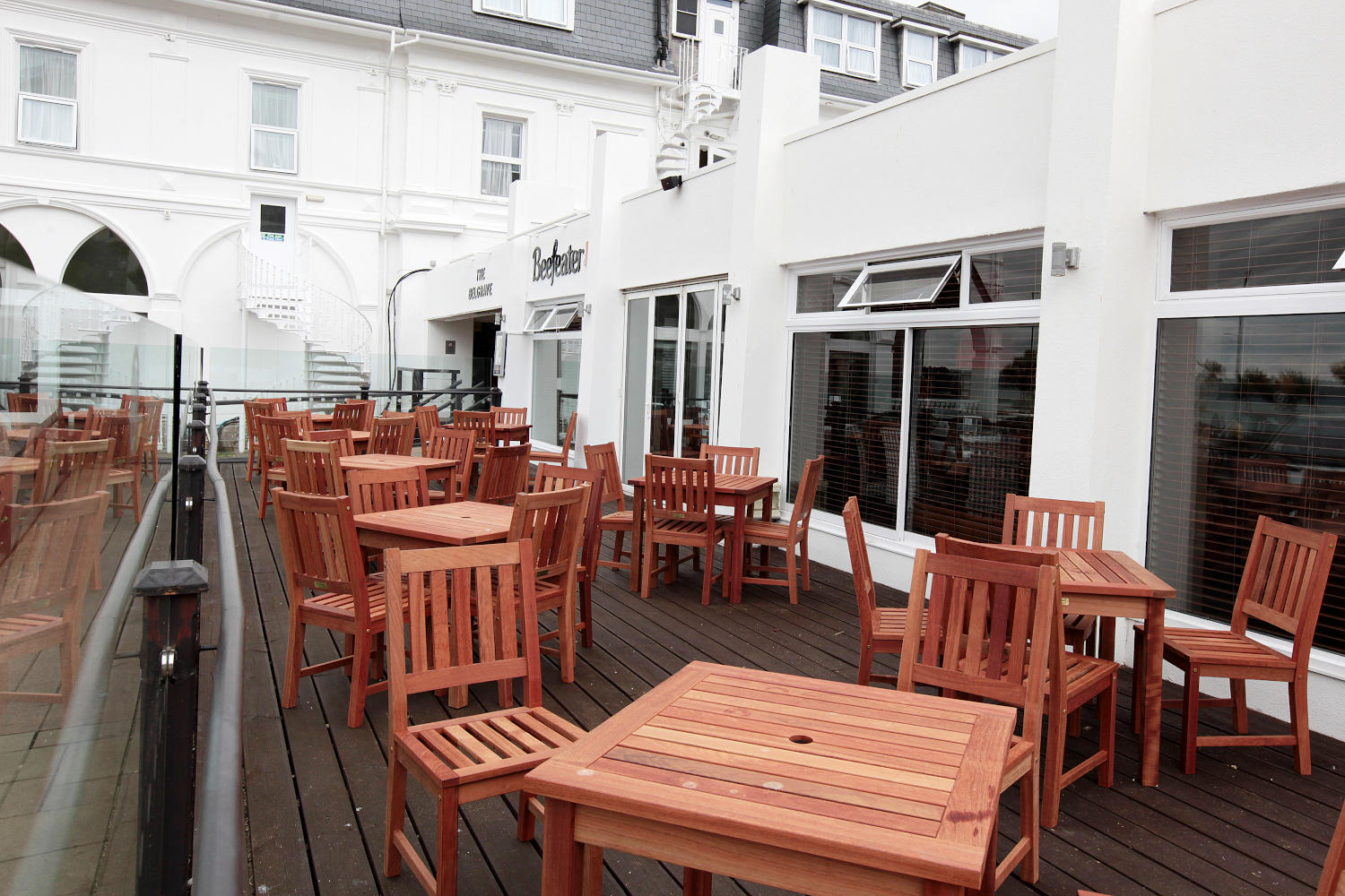 Beefeater restaurant exterior Premier Inn Torquay Seafront hotel Torquay 03333 219097