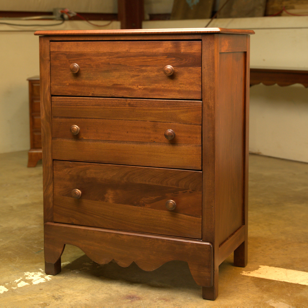 Chest of Drawers Refinished - Angular View